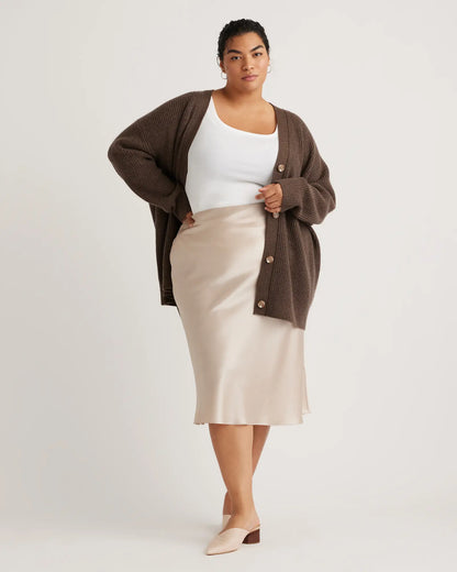 Mongolian Cashmere Oversized Boyfriend Cardigan Sweater - US 5209