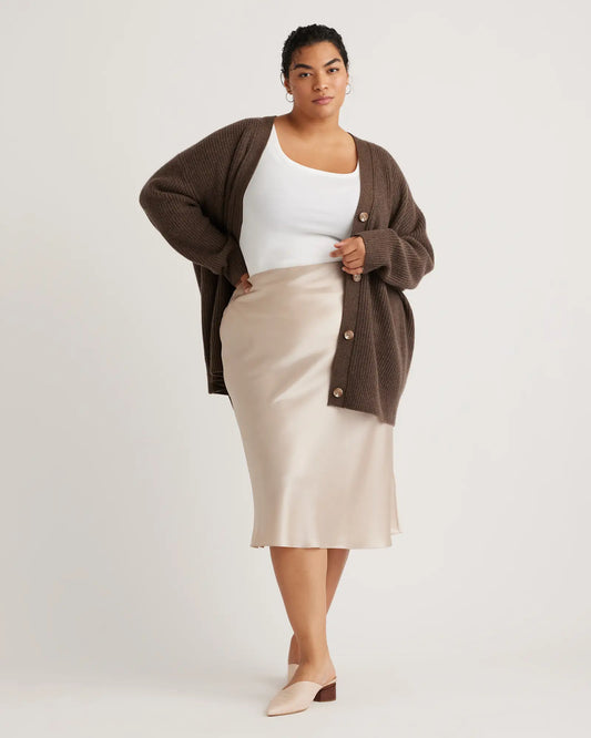 Mongolian Cashmere Oversized Boyfriend Cardigan Sweater - US 5209
