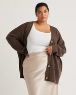 Mongolian Cashmere Oversized Boyfriend Cardigan Sweater - US 5209
