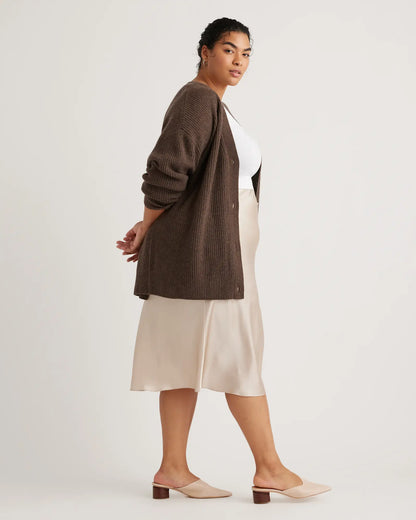 Mongolian Cashmere Oversized Boyfriend Cardigan Sweater - US 5209