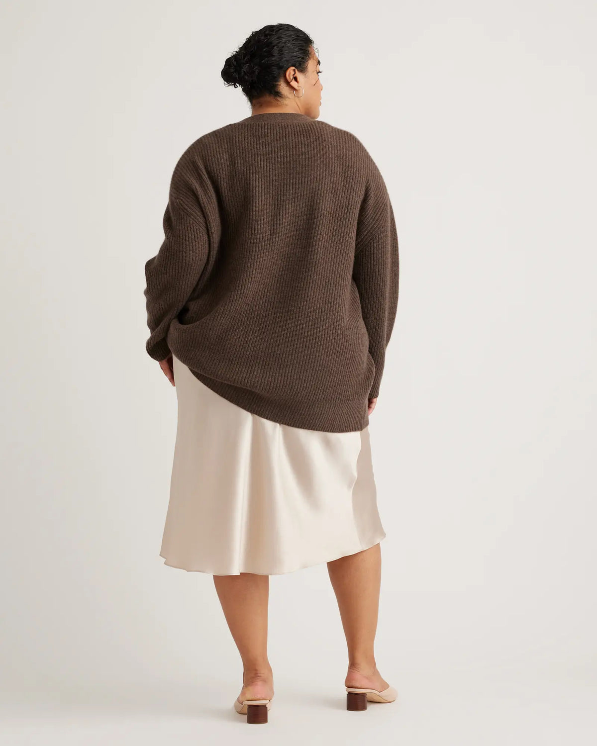 Mongolian Cashmere Oversized Boyfriend Cardigan Sweater - US 5209