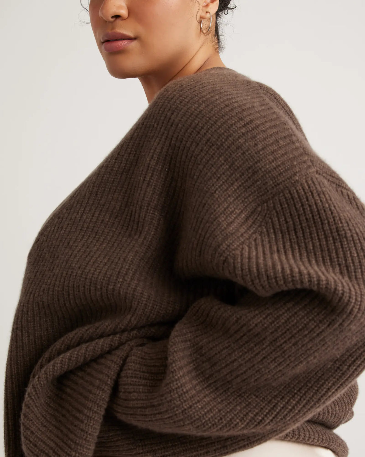 Mongolian Cashmere Oversized Boyfriend Cardigan Sweater - US 5209