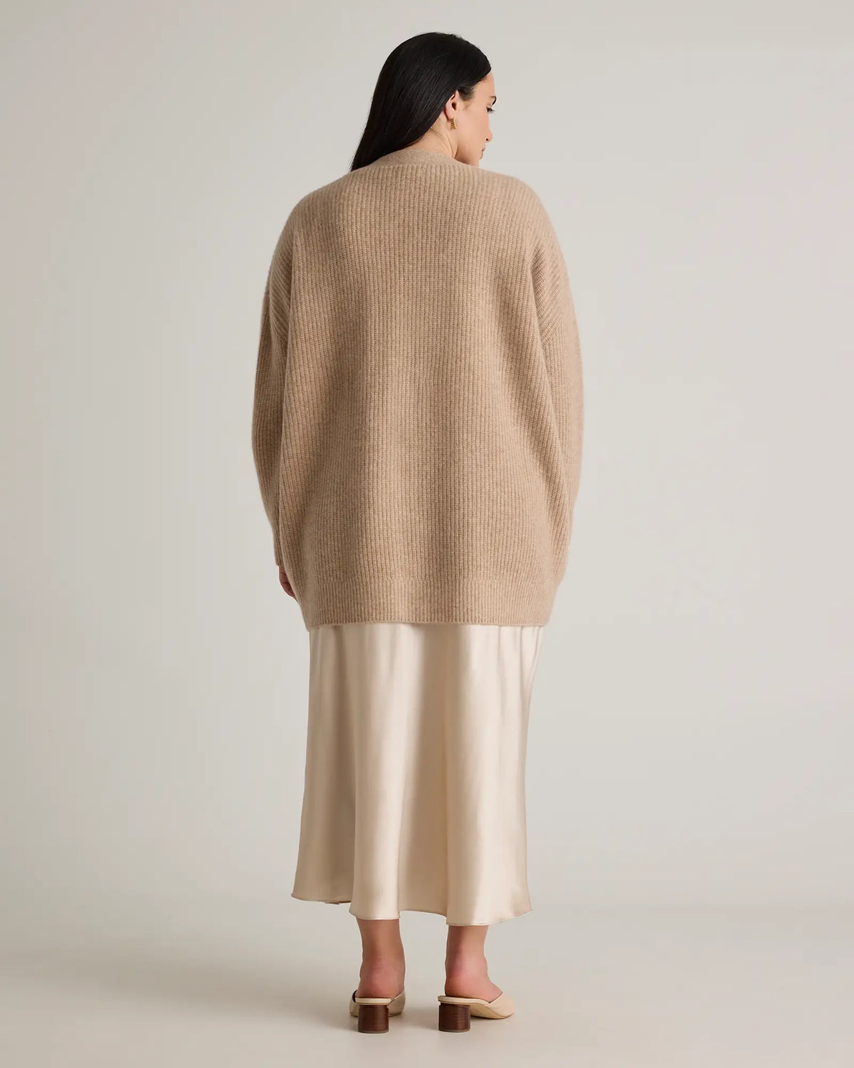 Mongolian Cashmere Oversized Boyfriend Cardigan Sweater - US 6362
