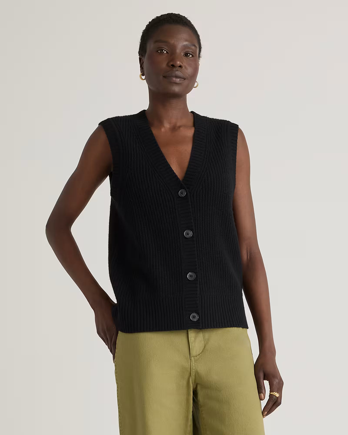 Mongolian Cashmere Fisherman Sweater Vest - US 1819
