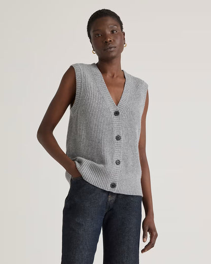 Mongolian Cashmere Fisherman Sweater Vest - US 4086