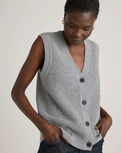 Mongolian Cashmere Fisherman Sweater Vest - US 4086