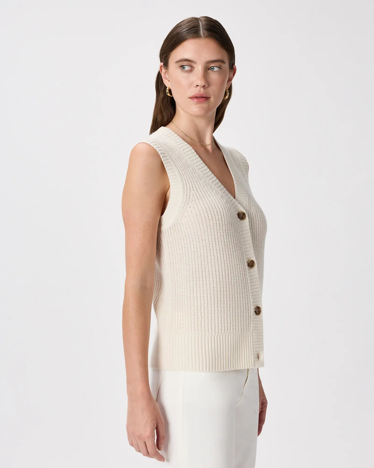Mongolian Cashmere Fisherman Sweater Vest - US 3571