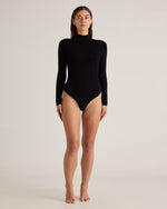 Cotton Cashmere Ribbed Turtleneck Bodysuit - US 2930