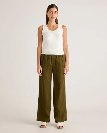 100% Organic Cotton Waffle Cropped Sweater Tank - US 3079