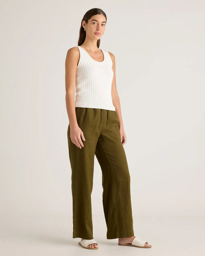 100% Organic Cotton Waffle Cropped Sweater Tank - US 3079