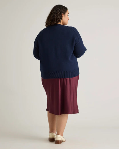 100% Organic Cotton Boyfriend Crew Sweater - US 0343