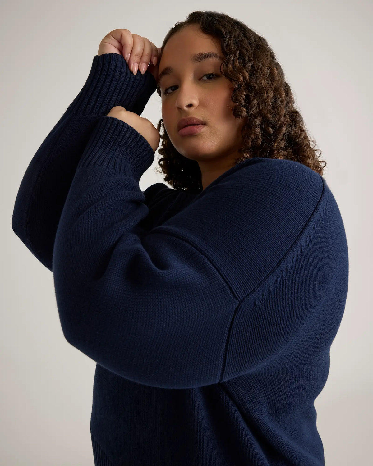 100% Organic Cotton Boyfriend Crew Sweater - US 0343