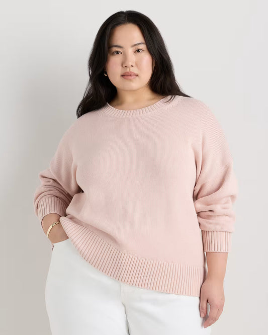 100% Organic Cotton Boyfriend Crew Sweater - US 7876
