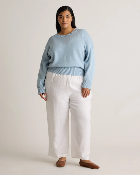 100% Organic Cotton Boyfriend Crew Sweater - US 6543