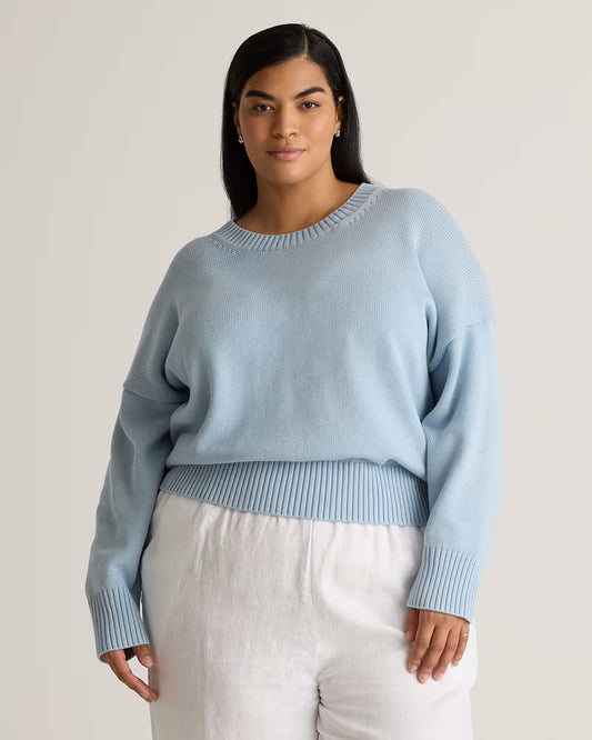 100% Organic Cotton Boyfriend Crew Sweater - US 6543