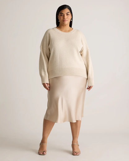 100% Organic Cotton Boyfriend Crew Sweater - US 6908
