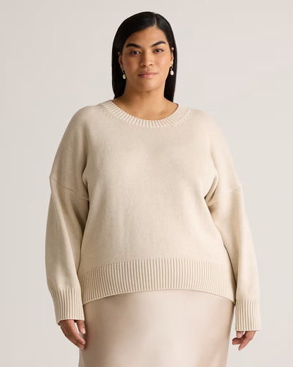 100% Organic Cotton Boyfriend Crew Sweater - US 6908