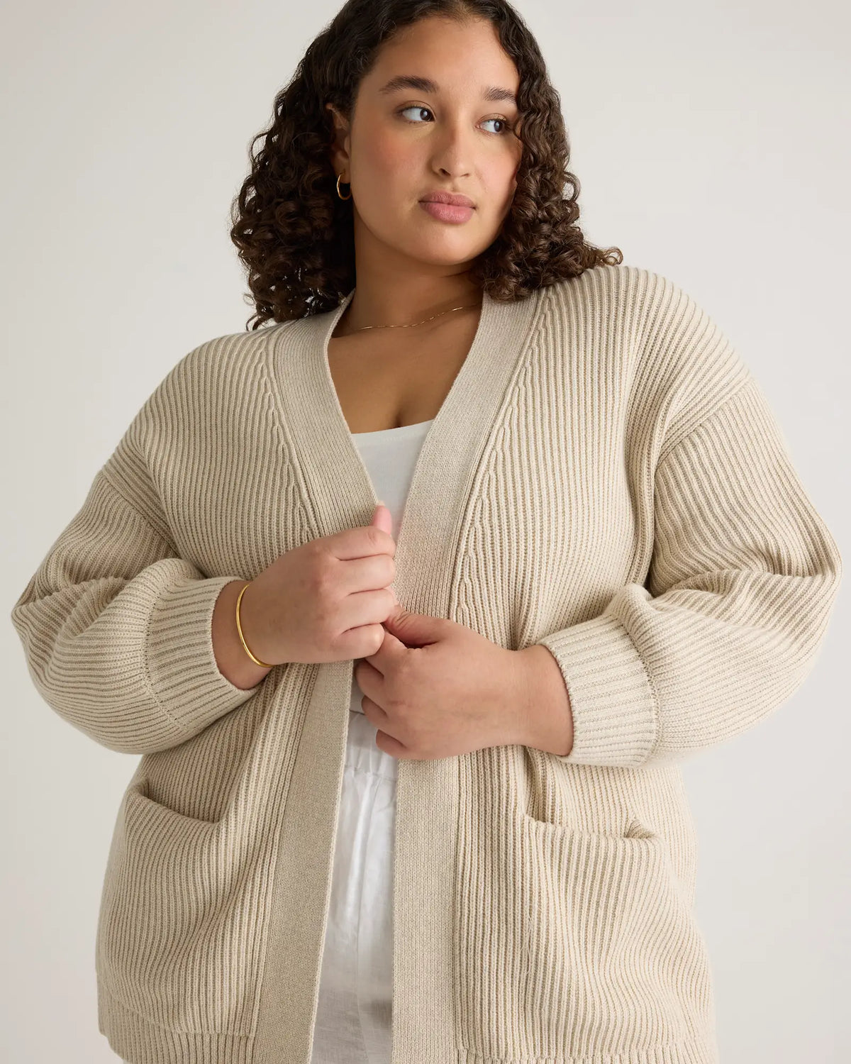 100% Organic Cotton Oversized Cardigan - US 9641
