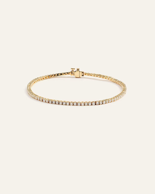 14K Gold Lab Grown Diamond Tennis Bracelet - 2ctw - US 5696