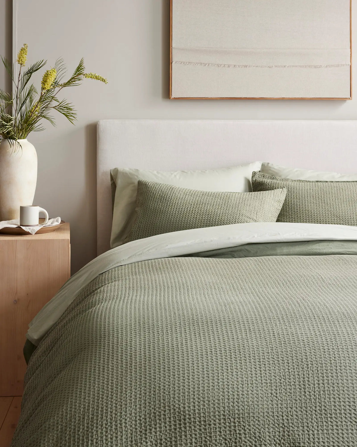 Organic Luxe Honeycomb Sham Set - US 0871