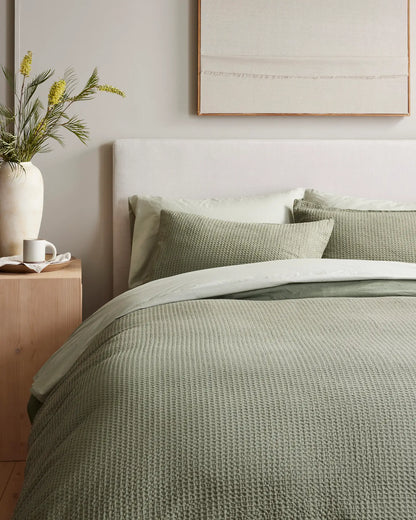 Organic Luxe Honeycomb Sham Set - US 0871