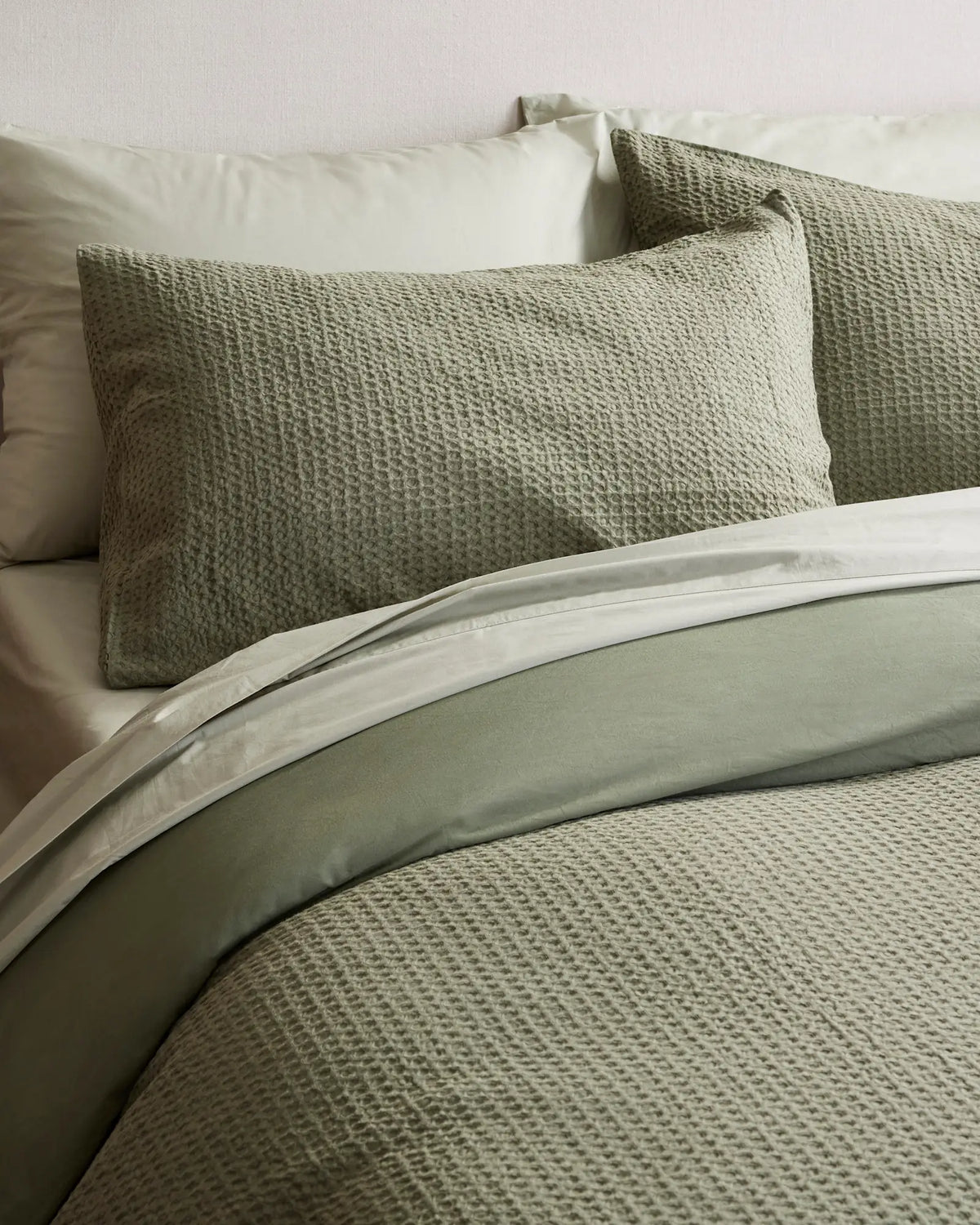 Organic Luxe Honeycomb Sham Set - US 0871