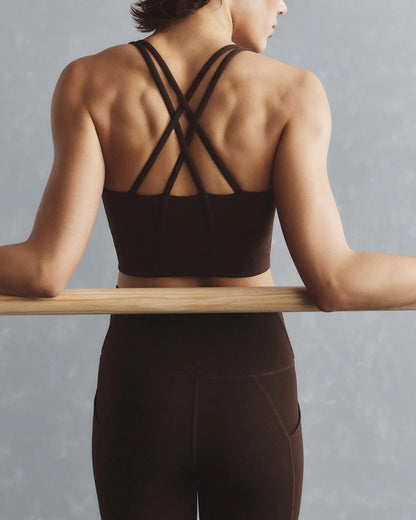 Power-Up Long Line Strappy Sports Bra - US 6825