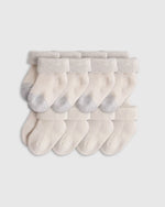 Organic Cotton Fold Over Socks 8-Pack - US 9617