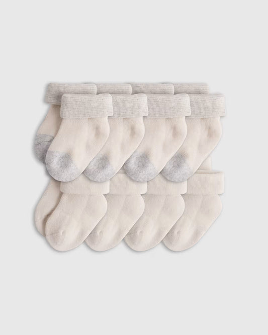 Organic Cotton Fold Over Socks 8-Pack - US 9617
