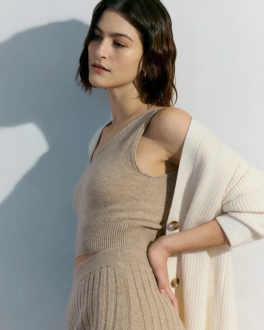Mongolian Cashmere Oversized Boyfriend Cardigan Sweater - US 2706