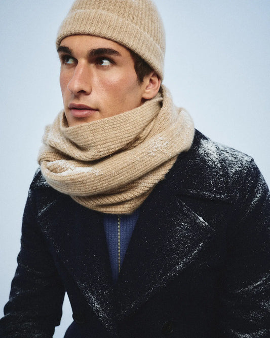 Mongolian Cashmere Ribbed Beanie - US 2753