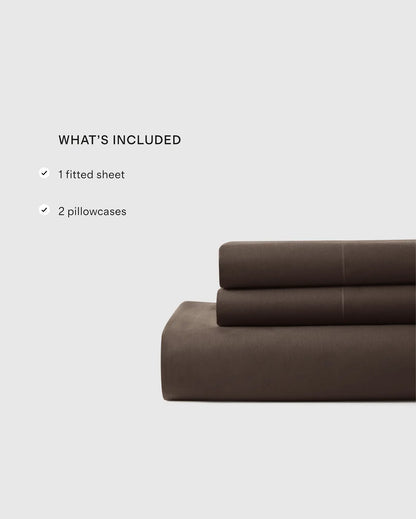 Organic Crisp Percale Fitted Sheet Set - US 1966