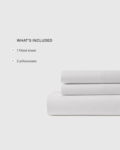Organic Crisp Percale Fitted Sheet Set - US 9787