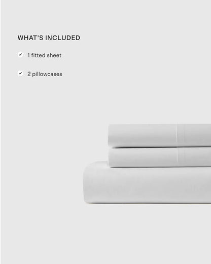 Organic Crisp Percale Double Stripe Fitted Sheet Set - US 5997