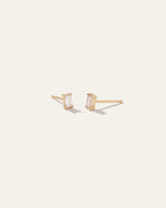 14K Gold Baguette Diamond Studs 0.28 Carat - US 4490