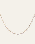 14k Gold Station Bead Choker - US 4946