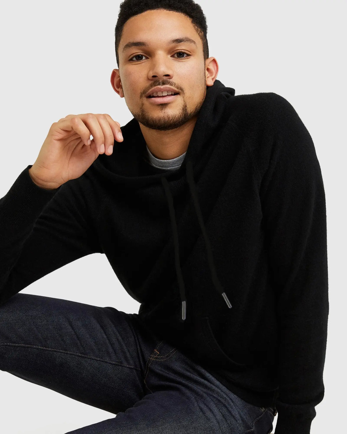Mongolian Spring Cashmere Pullover Hoodie - US 3174