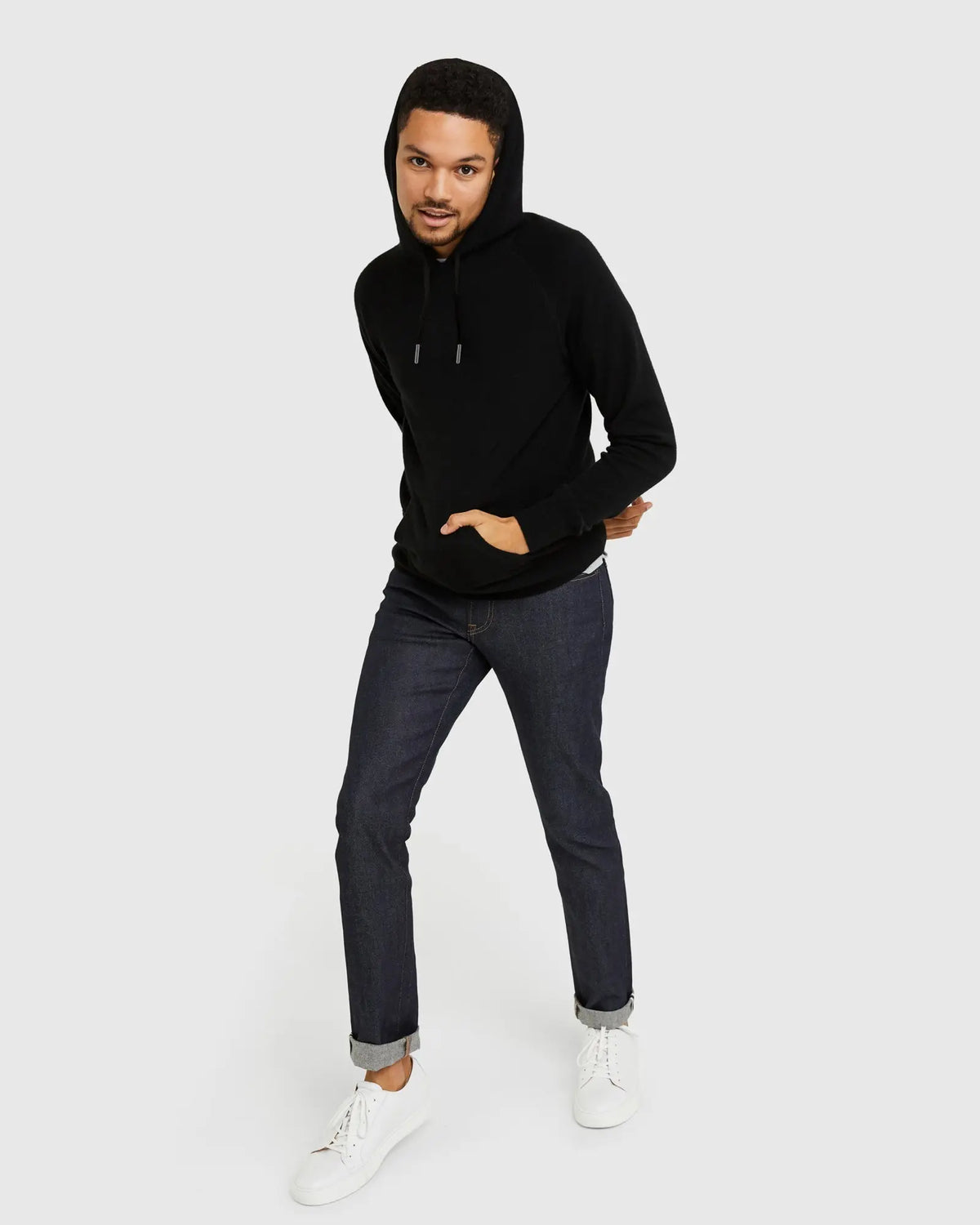 Mongolian Spring Cashmere Pullover Hoodie - US 3174