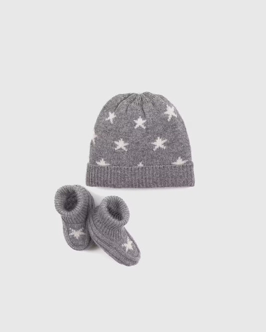 Washable Cashmere Beanie & Bootie Set - US 4877