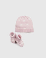 Washable Cashmere Beanie & Bootie Set - US 8885