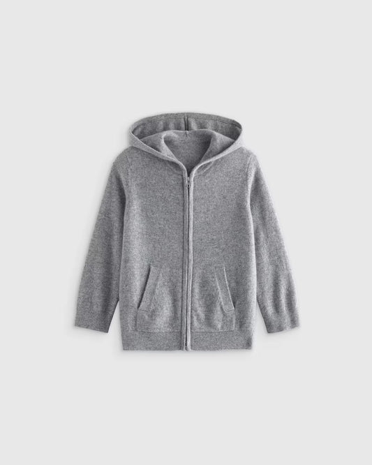 Washable Cashmere Full Zip Hoodie - US 6205