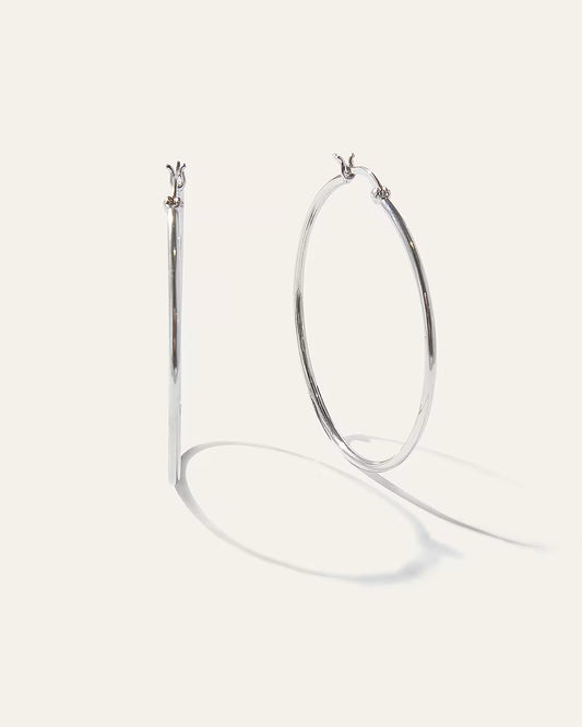 Silver Statement Hoops - US 5568