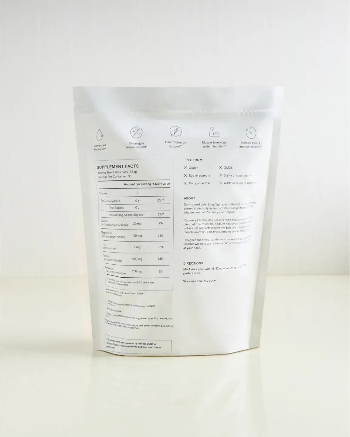 Recovery Zero Sugar Hydration - US 7445