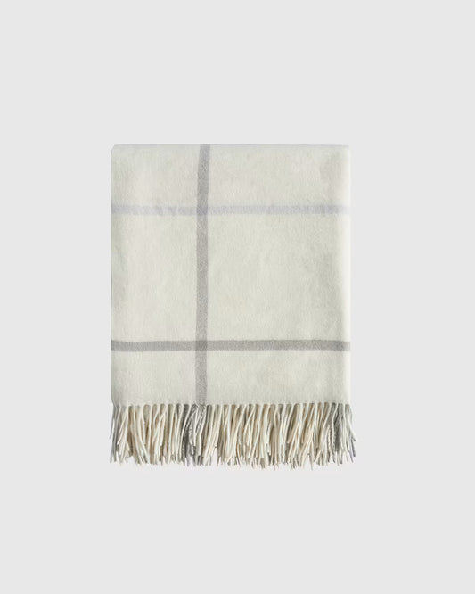 Mongolian Cashmere Plaid Throw - US 7596