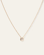 14K Gold Diamond Sliding Bezel Necklace - US 9539