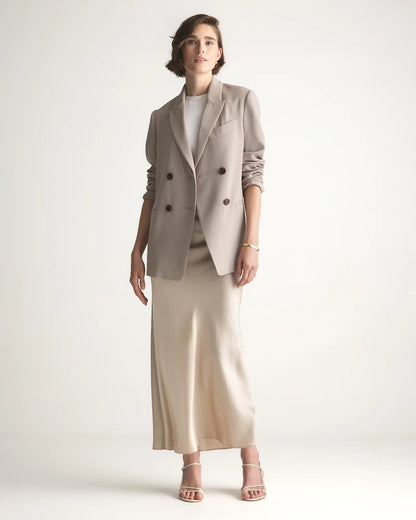 100% Washable Silk Maxi Skirt - US 4843