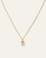 Emerald Cut Topaz Sol Pendant Necklace - US 4268