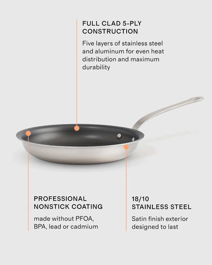 5-Ply Stainless Steel 8" Nonstick Frying Pan - US 1798