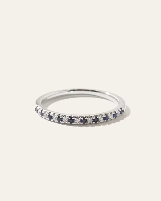 14K Gold Pave Diamond and Gemstone Band - US 9899