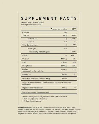 Certified Organic Plant Protein - US 4357